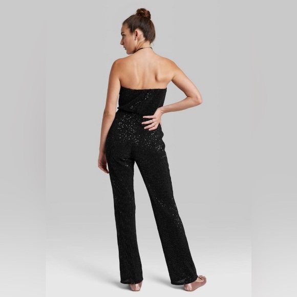 NWT Wild Fable Sequin Mesh Jumpsuit. XS - Picture 2 of 9